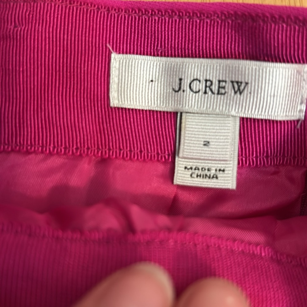 J. Crew Hot Pink Pleated Mini Skirt size Women’s 2 - Picture 4 of 7